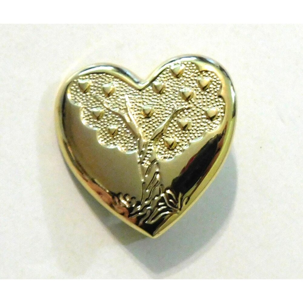 Variety Club Tree Of Love Heart Pin Brooch Gold Tone 1 Inch